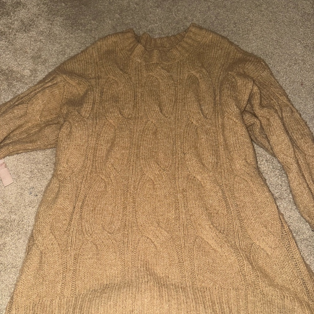 American Eagle Outfitters Cable Knit Sweater - Tan